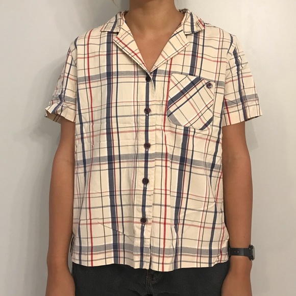 VINTAGE PLAID BUTTON UP! - Picture 2 of 2